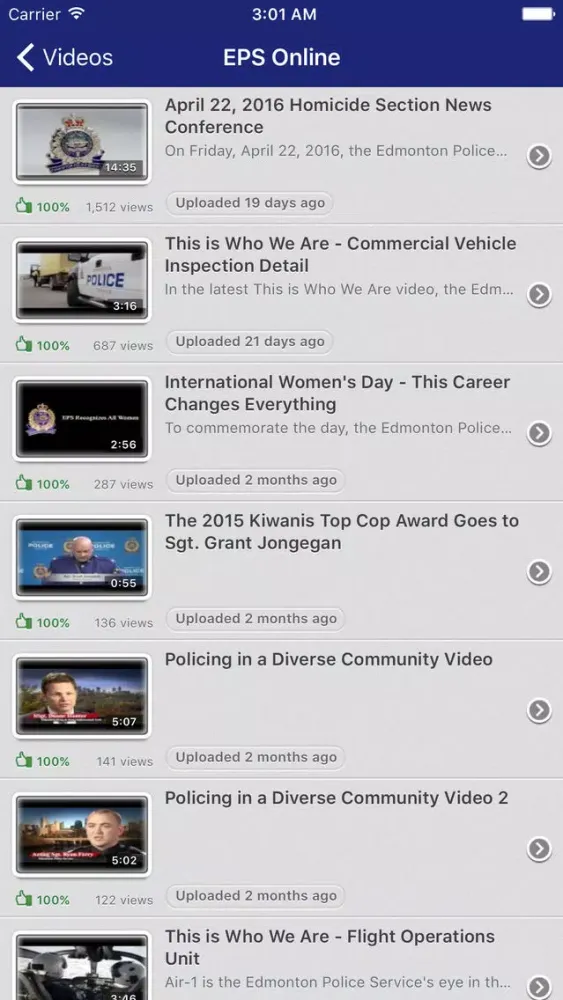 Edmonton Police Service Mobile سکرین شاٹس