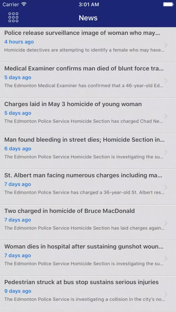 Edmonton Police Service Mobile سکرین شاٹس