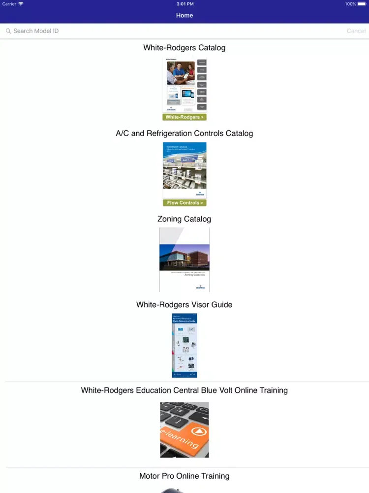 Emerson White-Rodgers Products iPad  স্ক্রিনশট