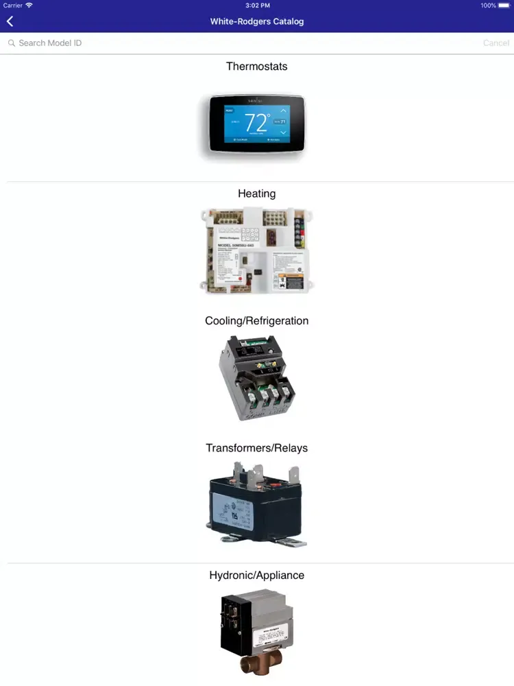 Emerson White-Rodgers Products iPad  স্ক্রিনশট