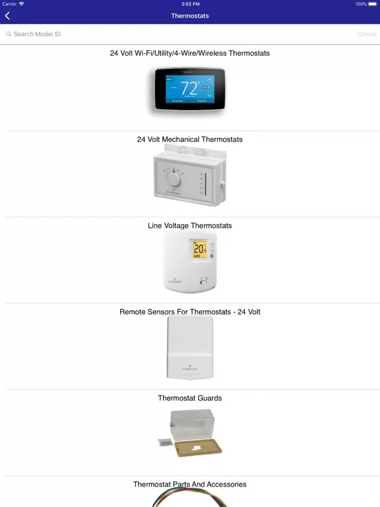 Emerson White-Rodgers Products iPad  স্ক্রিনশট