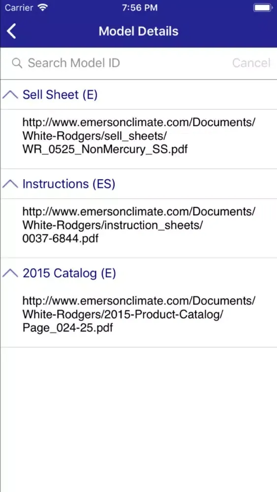 Emerson White-Rodgers Products স্ক্রিনশট
