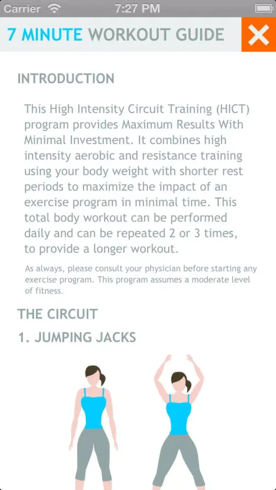 Ảnh chụp màn hình của Scientific 7-Minute Workout