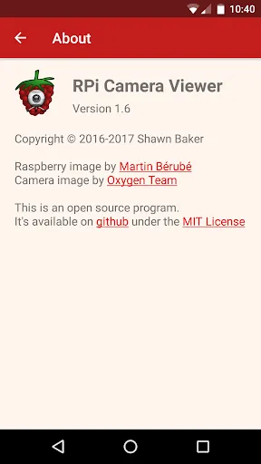 Скриншоты RPi Camera Viewer