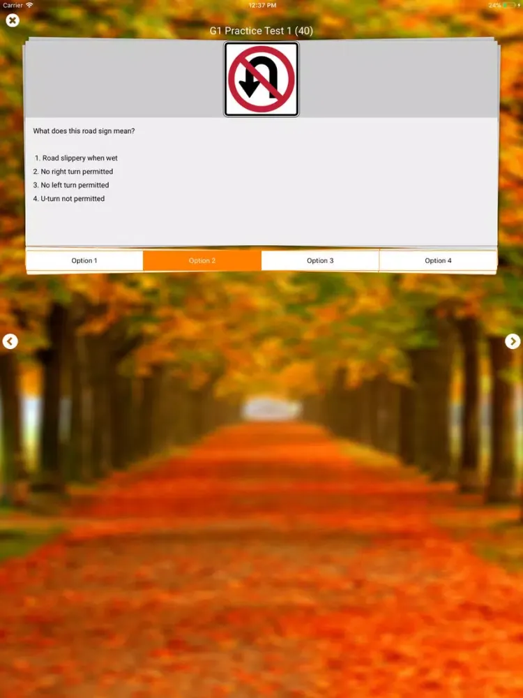 Tangkapan layar G1 App iPad 