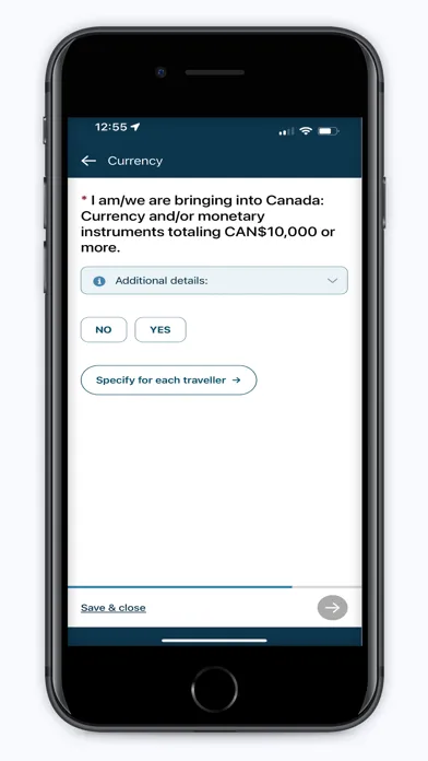 ArriveCAN स्क्रीनशॉट