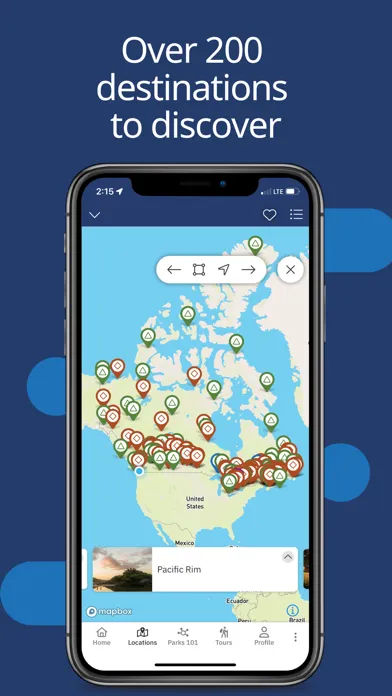 Capturas de tela do Parks Canada App