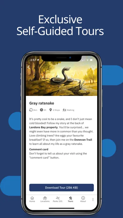 Capturas de tela do Parks Canada App