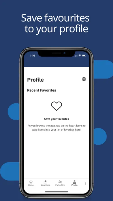 Capturas de tela do Parks Canada App