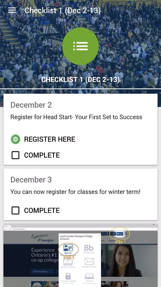 Georgian College FYE Screenshots