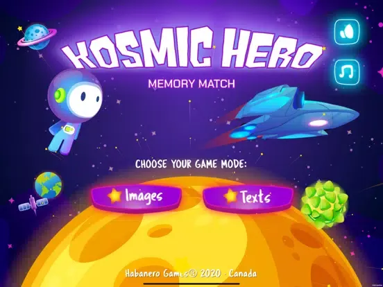 Tangkapan layar Kosmic Hero iPad 