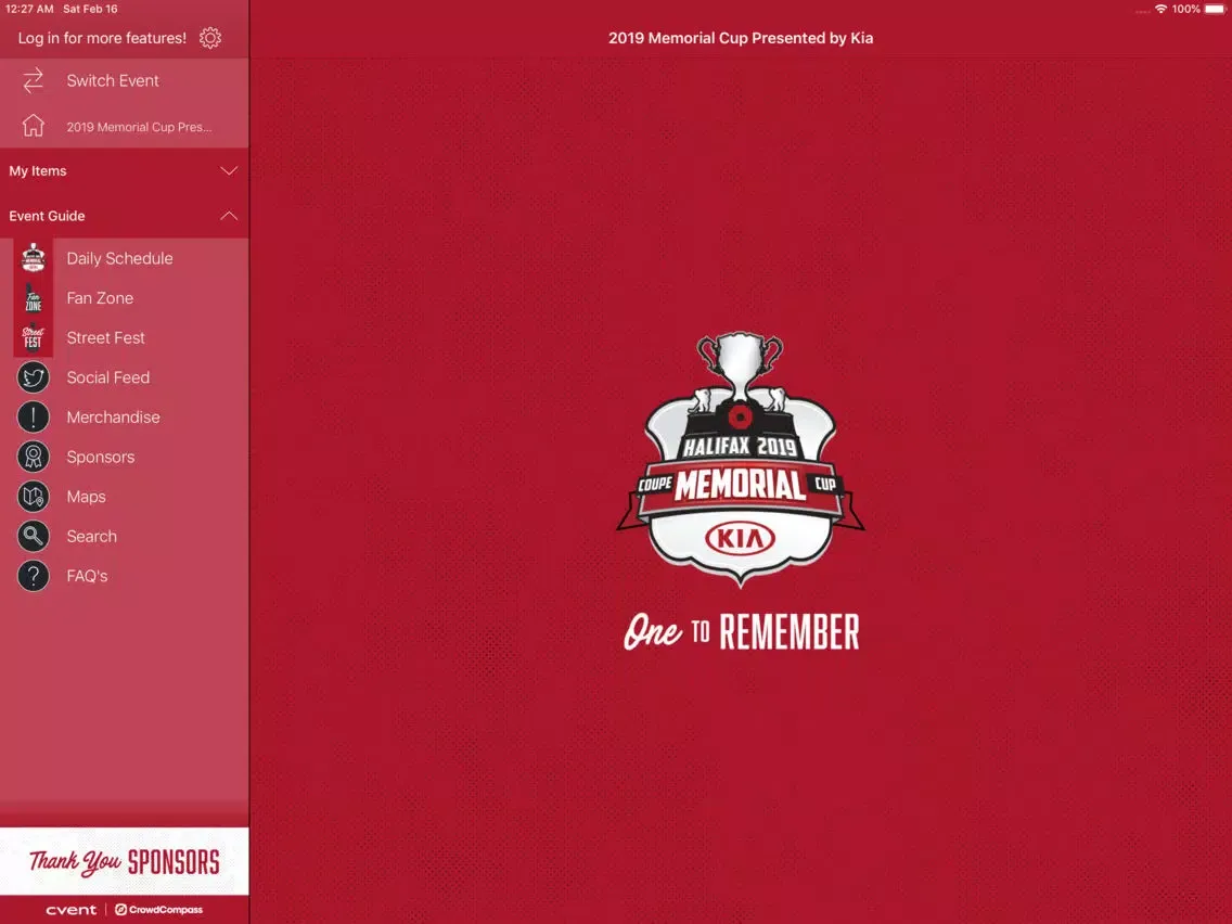 Tangkapan layar Memorial Cup presented by Kia iPad 