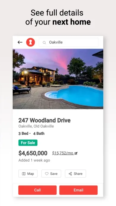Zrzuty ekranu Home.ca Real Estate & Rentals
