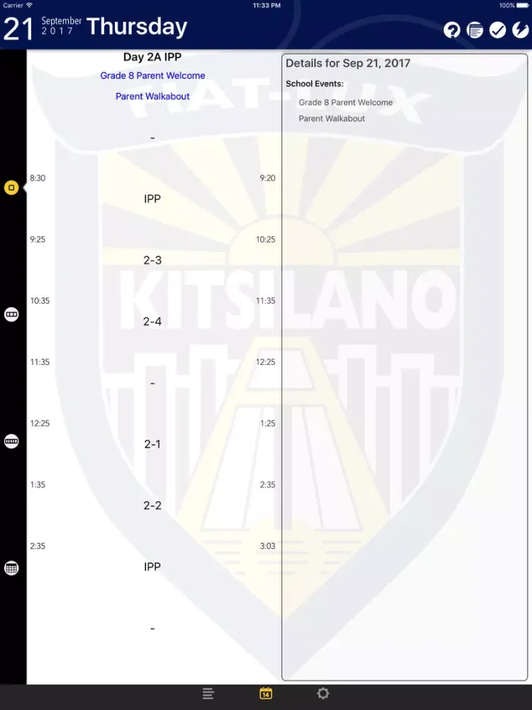 Kitsilano Secondary School iPad  Screenshots