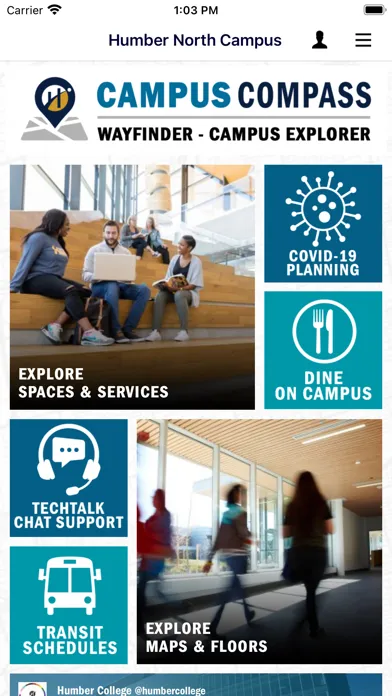 Captures d'écran de Humber Campus Compass