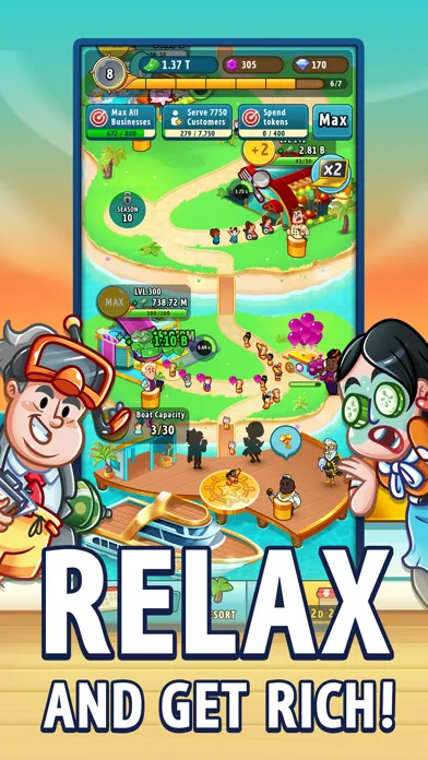 Tangkapan layar Vacation Tycoon