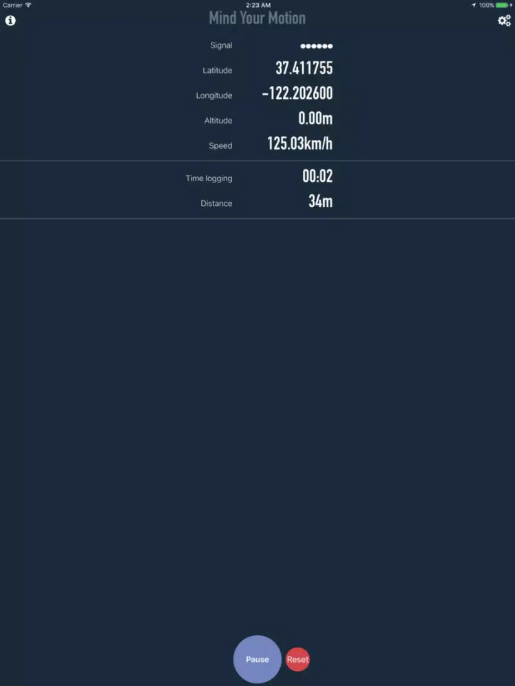 Capturas de pantalla de Mind Your Motion Tracker/Logger iPad 