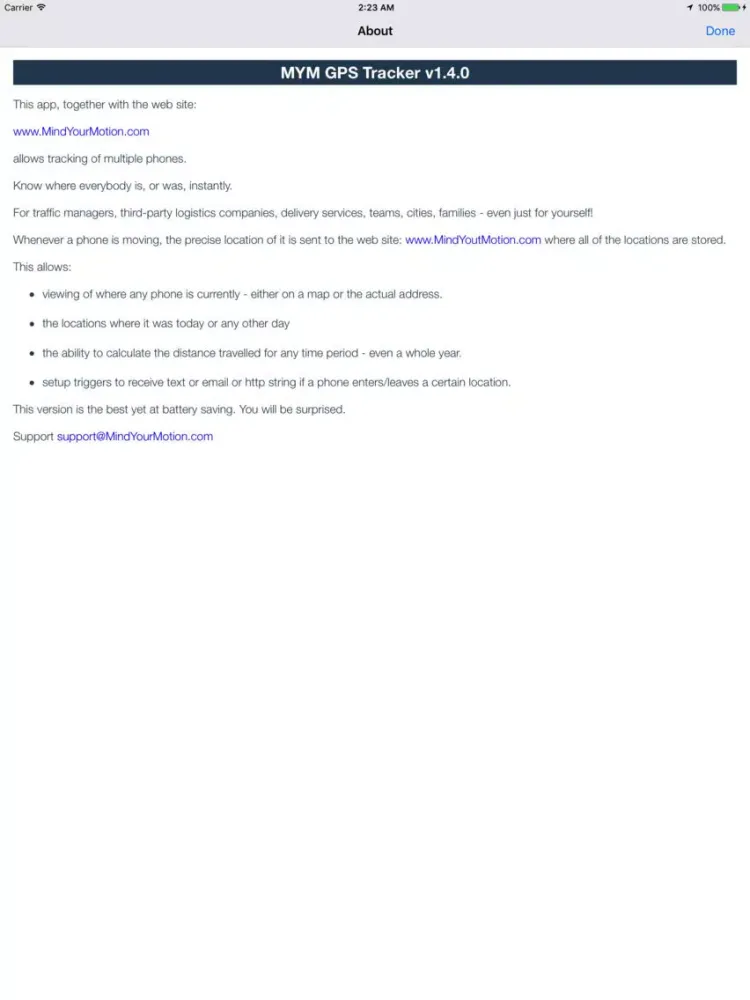 Capturas de pantalla de Mind Your Motion Tracker/Logger iPad 