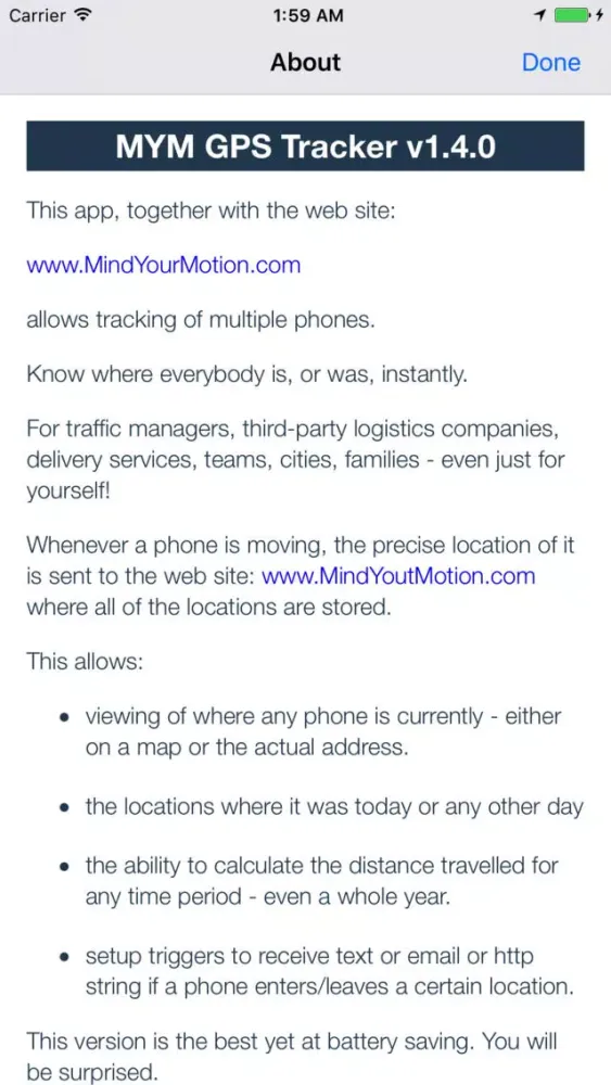 Capturas de pantalla de Mind Your Motion Tracker/Logger