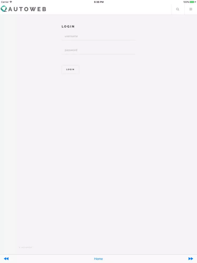 AutoWeb Mobile iPad  Screenshots