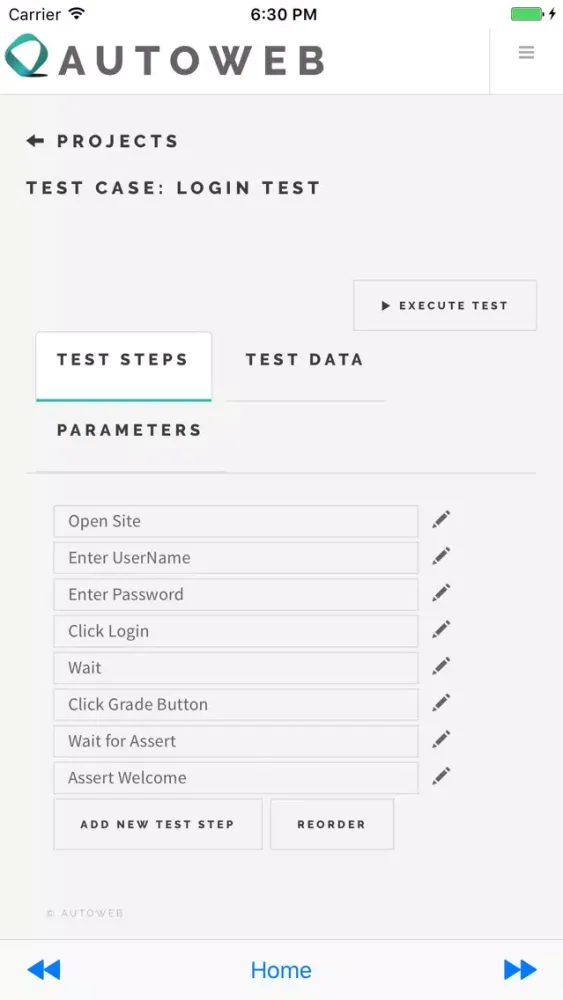 AutoWeb Mobile Screenshots