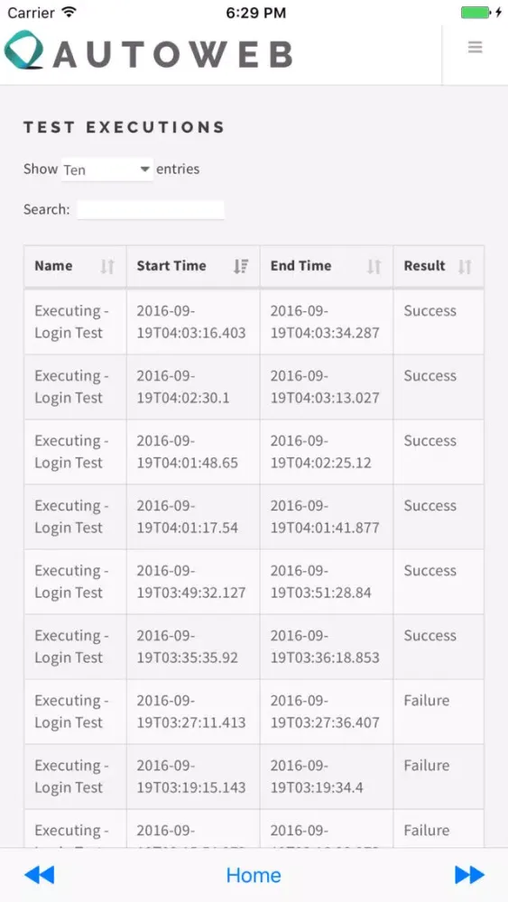 AutoWeb Mobile Screenshots
