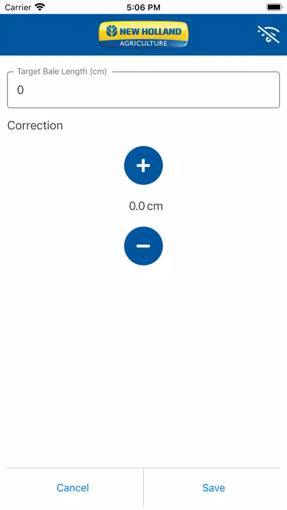Ảnh chụp màn hình của Electronic Bale Length Control