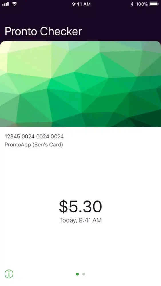 ภาพหน้าจอของ Pronto Checker for PRESTO Card