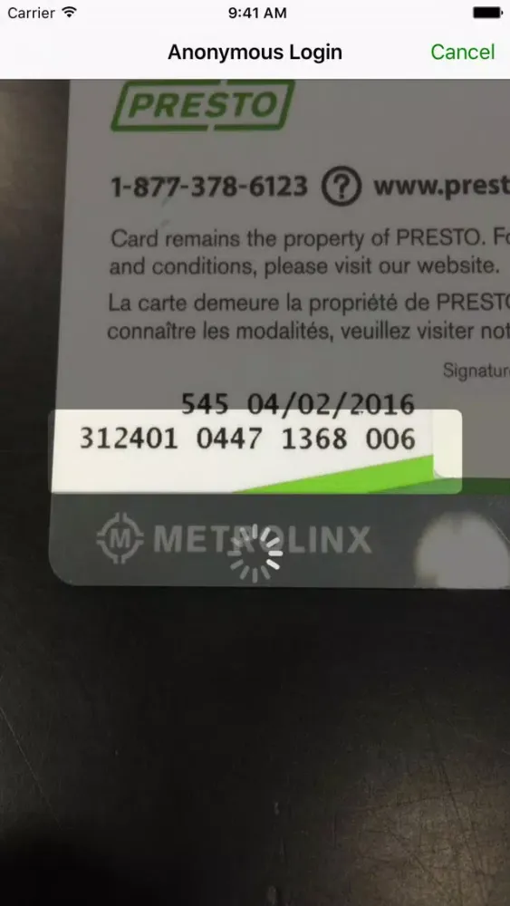 ภาพหน้าจอของ Pronto Checker for PRESTO Card