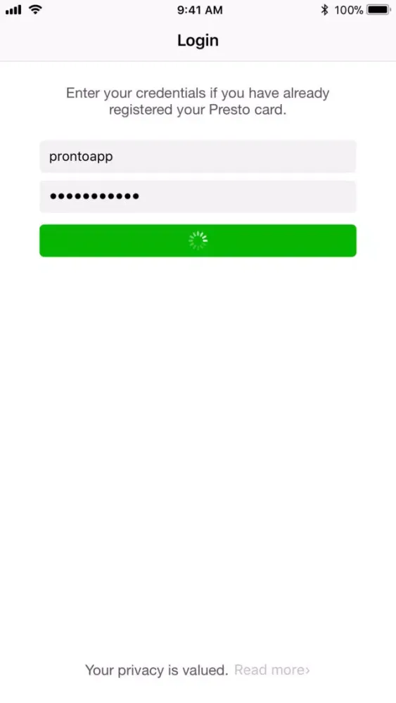 ภาพหน้าจอของ Pronto Checker for PRESTO Card