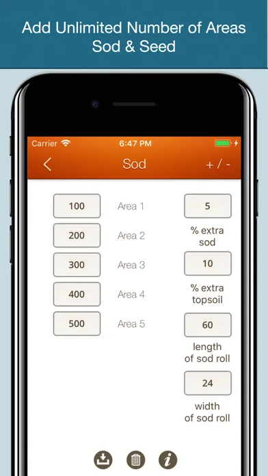 Tangkapan skrin Turf Pro Estimator