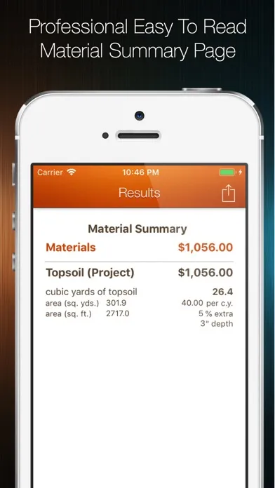 Topsoil Pro Estimator Screenshots