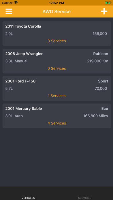 AWD Service Screenshots