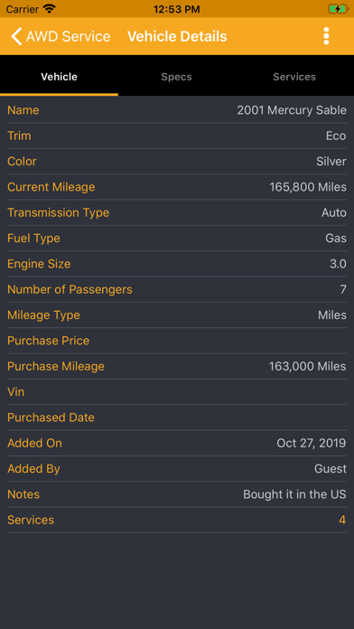 AWD Service Screenshots