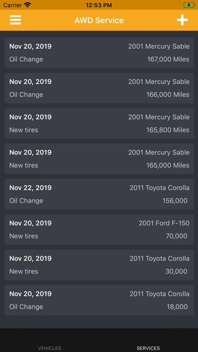 AWD Service Screenshots