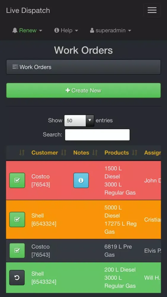 Live Dispatch Ekran Görüntüleri