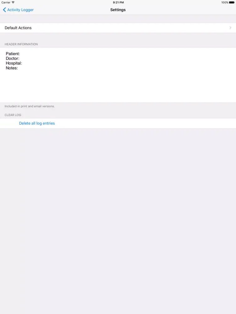 Скриншоты Baby Activity Logger iPad 