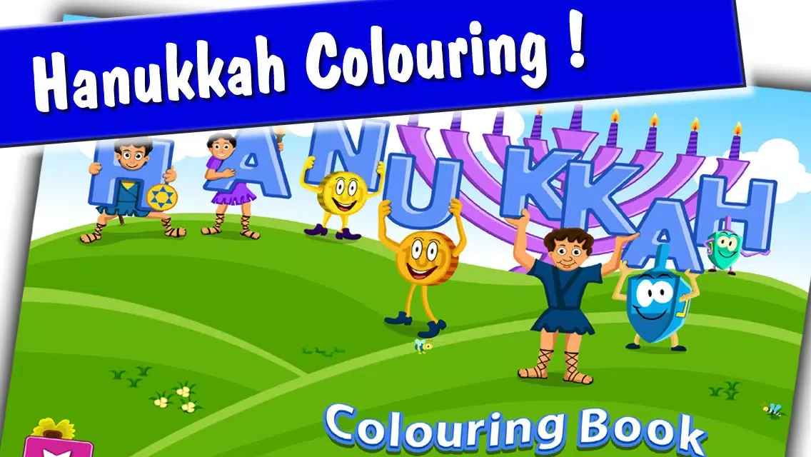 Скриншоты Hanukkah Coloring Book, Color Menorah Dreidels Latkes and More!