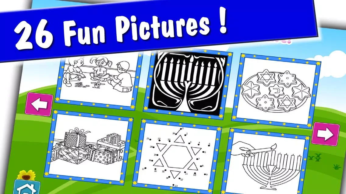 Скриншоты Hanukkah Coloring Book, Color Menorah Dreidels Latkes and More!