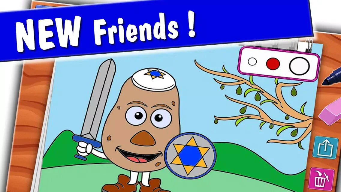 Скриншоты Hanukkah Coloring Book, Color Menorah Dreidels Latkes and More!