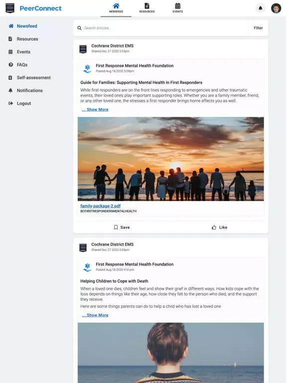 CDEMS PeerConnect iPad  Screenshots