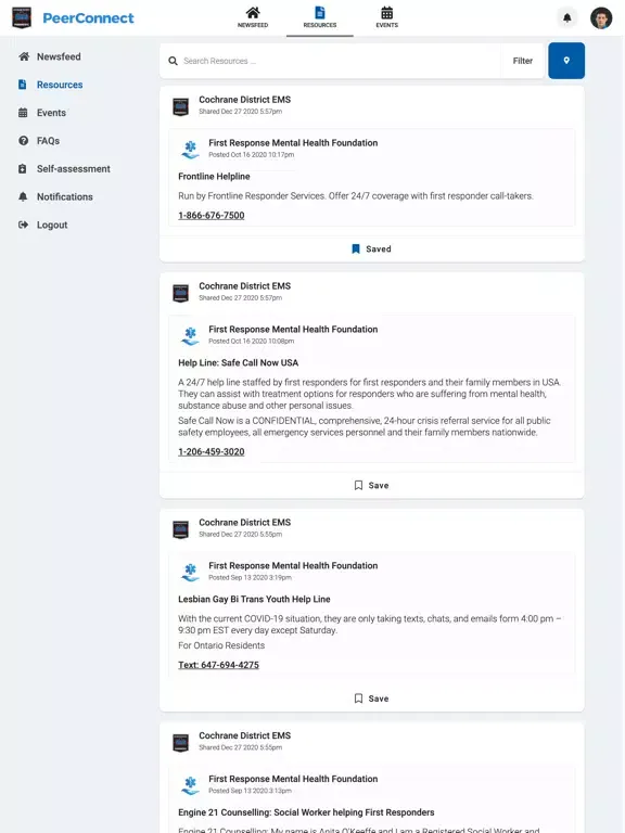 CDEMS PeerConnect iPad  Screenshots