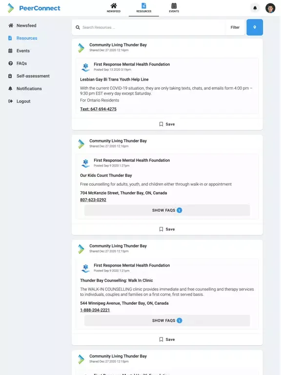 CLTB PeerConnect iPad  스크린샷