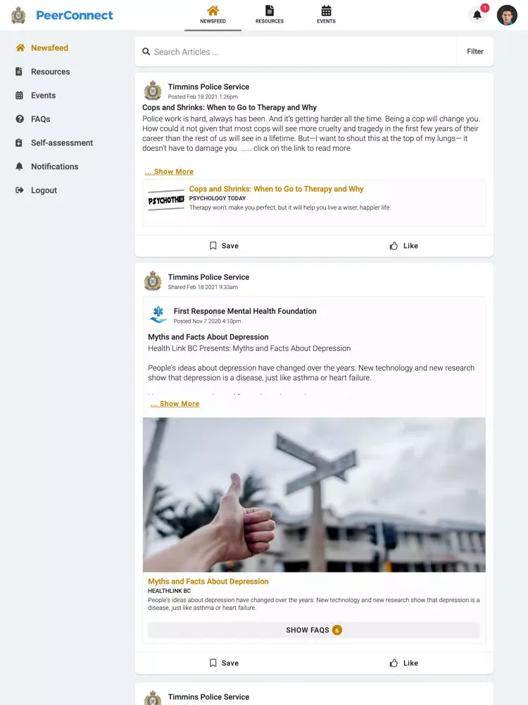 Captures d'écran de Timmins Police PeerConnect iPad 