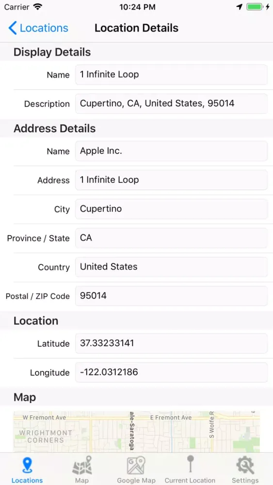 MyLocations Screenshots