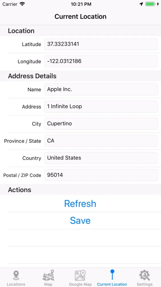 MyLocations Screenshots