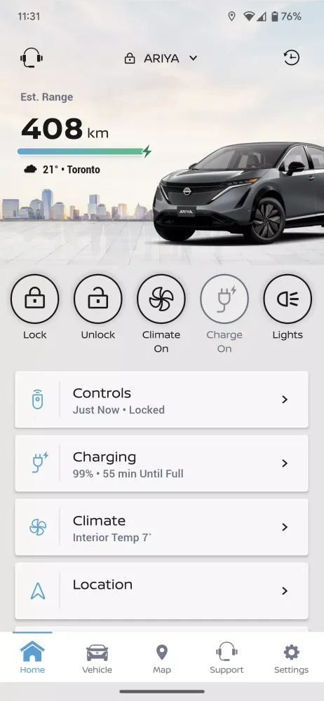 MyNISSAN Canada Screenshots