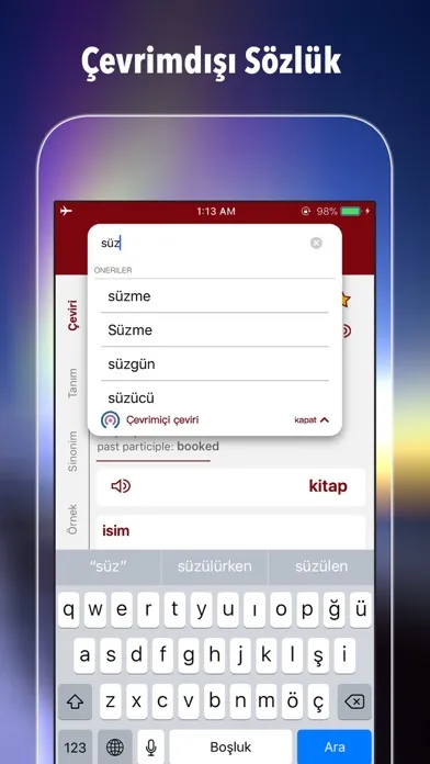 Screenshot di Çeviri +: Tercüme Sesli Sözlük
