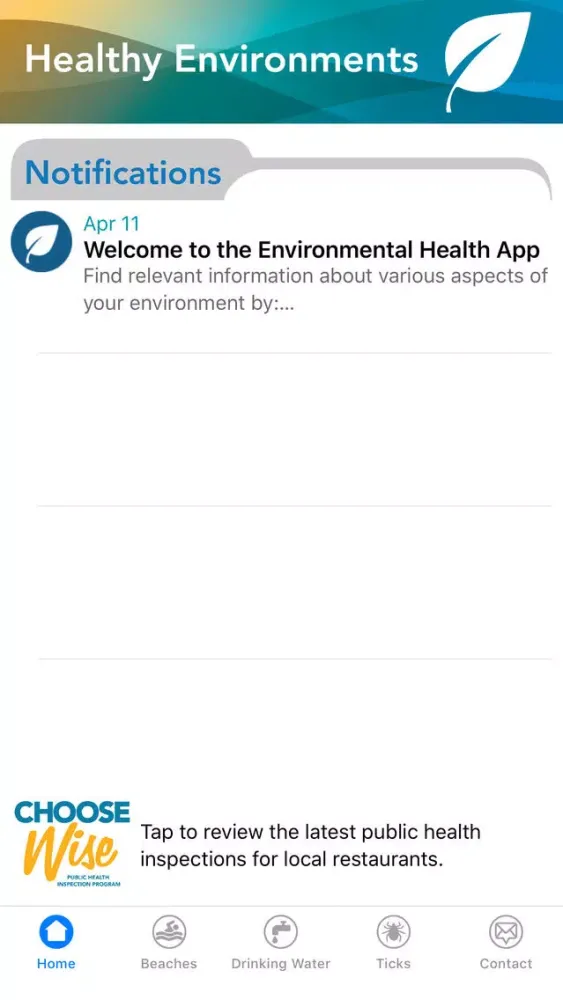 Ảnh chụp màn hình của Healthy Environments