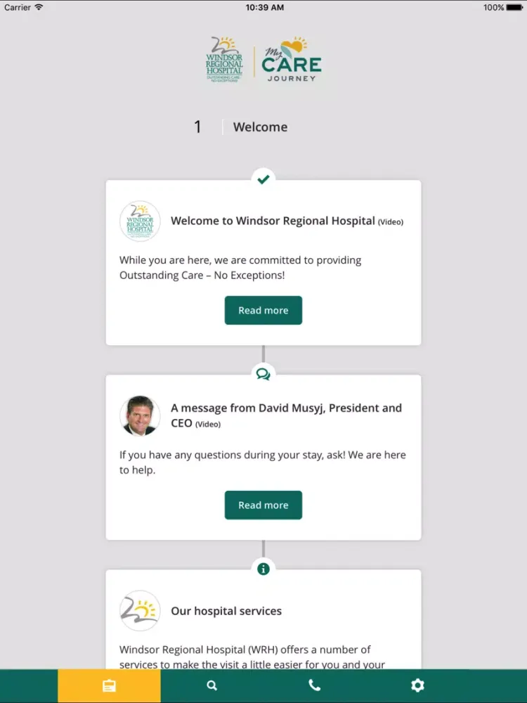 WRH My Care Journey iPad 应用截图